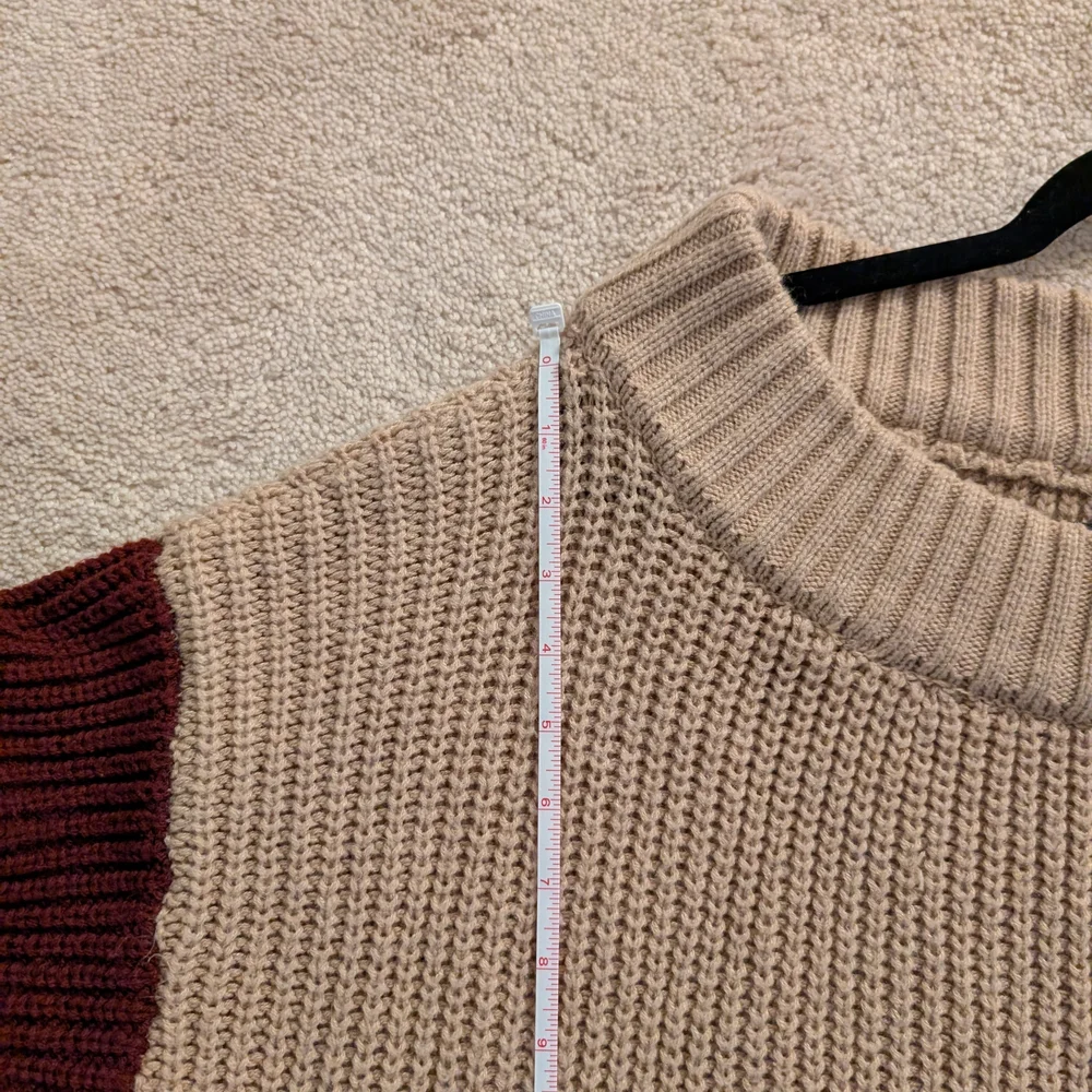 Oversized Colorblock Knit Sweater